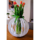 Vaso da tavolo moderno con struttura in plexiglass dalle linee arrotondate