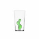 Bicchiere in vetro per longdrink con cactus