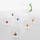 Bicchiere tumbler in vetro per acqua con limone