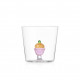 Bicchiere Tumbler per acqua in vetro dal design moderno "Pasticcino"