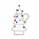 Brocca con palline colorate in vetro a forma di albero di natale