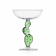 Coppa champagne in vetro con cactus