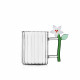 Mug in vetro con fiori di bacche