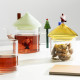 Scatola in vetro con babbo natale