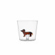 Tumbler in vetro con Bassotto