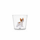 Tumbler in vetro con French Bulldog