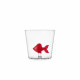 Tumbler in vetro con con pesciolino design originale per una tavola creativa