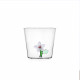 Tumbler in vetro con fiori di bacche