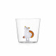 Tumbler in vetro con gatto
