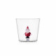 Tumbler in vetro versione natalizia con babbo natale