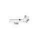 Applique a led con struttura corta in alluminio dal design moderno