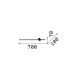 Applique a led con struttura corta in alluminio dal design moderno
