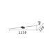 Applique a led con struttura lunga in alluminio diffusore in policarbonato