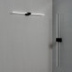 Applique a led con struttura lunga in alluminio diffusore in policarbonato
