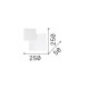 Applique a led con struttura quadrata in alluminio e diffusore in acrilico