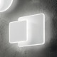 Applique a led con struttura quadrata in alluminio e diffusore in acrilico