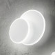 Applique a led con struttura rotonda in alluminio e diffusore in acrilico
