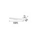 Applique a led corta con struttura in alluminio e diffusore in policarbonato
