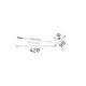 Applique a led da parete struttura corta in metallo e diffusore satinato