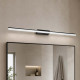 Applique a led da parete struttura lunga in metallo e diffusore satinato