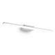 Applique a led da parete struttura media in metallo e diffusore satinato