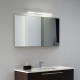 Applique a led da parete struttura media in metallo e diffusore satinato