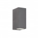 Applique a led esterno struttura alta in alluminio e doppio diffusore in vetro