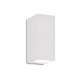 Applique a led esterno struttura alta in alluminio e doppio diffusore in vetro
