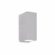 Applique a led esterno struttura alta in alluminio e doppio diffusore in vetro