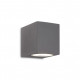 Applique a led esterno struttura bassa in alluminio e doppio diffusore in vetro