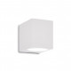 Applique a led esterno struttura bassa in alluminio e doppio diffusore in vetro