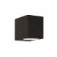 Applique a led esterno struttura bassa in alluminio e doppio diffusore in vetro