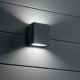 Applique a led esterno struttura in alluminio e doppio diffusore in vetro
