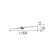 Applique a led grande con struttura in alluminio dal design moderno