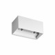 Applique a led per esterni in alluminio rettangolare e doppio diffusore