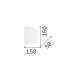 Applique a led quadrata con struttura in alluminio e diffusore in acrilico