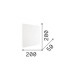 Applique a led quadrata struttura grande in alluminio e diffusore in acrilico