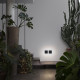 Applique a led quadrata struttura grande in alluminio e diffusore in acrilico