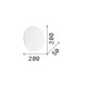Applique a led rotonda con struttura grande in alluminio e diffusore in acrilico