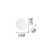 Applique a led rotonda con struttura in alluminio e diffusore in acrilico