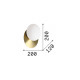 Applique a parete in metallo con diffusore in vetro dal design moderno