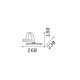 Applique con diffusore a led corto inclinabile e struttura in metallo
