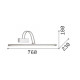 Applique con diffusore a led lungo inclinabile e struttura in metallo