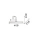 Applique con diffusore a led medio inclinabile e struttura in metallo