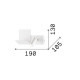Applique con diffusore tubolare a led orientabile posizione sinistra e presa USB