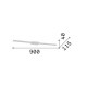 Applique con led struttura in alluminio lunga e diffusore in acrilico satinato