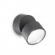 Applique da esterno a led in alluminio e diffusore orientabile in vetro