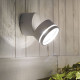 Applique da esterno a led in alluminio e diffusore orientabile in vetro