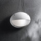 Applique da esterno con struttura in resina e diffuosre ovale a mezzaluna