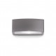 Applique da esterno corta con struttura in alluminio e 2 diffusori in vetro